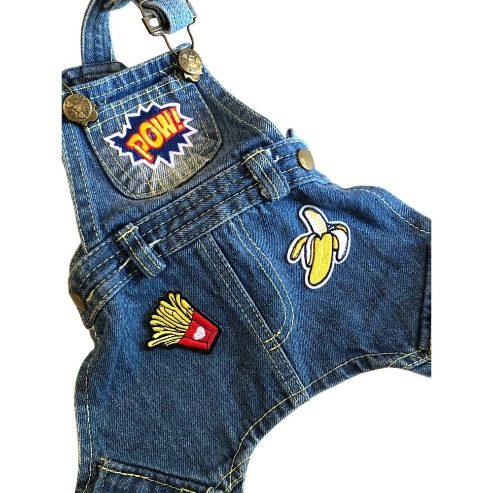 Pet clothing- pet denim overalls- XS-M - Picture 2 of 7
